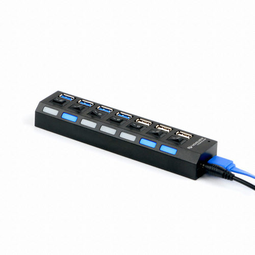 노벨뷰 7포트 USB 3.0+2.0 유전원 허브 (NB327P)_이미지