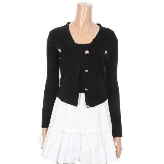 현우인터내셔날 르샵 클래식 골드 버튼 크롭 가디건 BO7KC051A