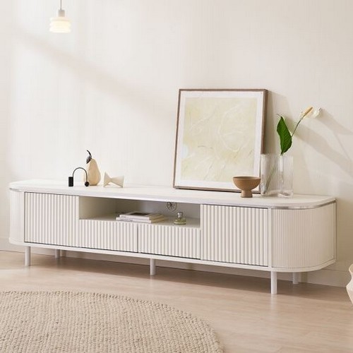 엘리 3D템바 실버엣지 라운드 거실장 티비다이 2m