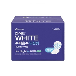 화이트 수퍼흡수 드림핏 수퍼롱 오버나이트 8개 (4팩(32개))_이미지