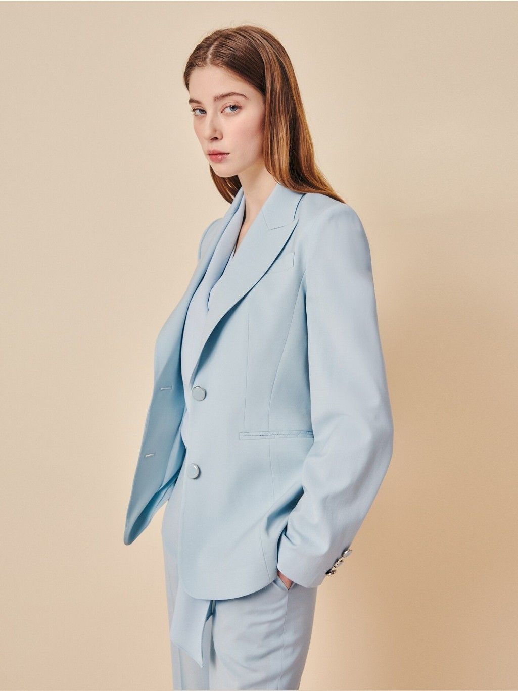 지고트 모던 쉐이프 싱글 테일러드 재킷JS4A0JKS52_이미지