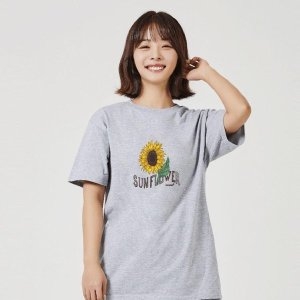 해바라기 그래픽 반팔티 W77D083