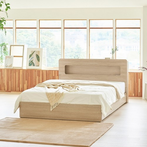 레이 3단 멀티 서랍형 LED침대 S