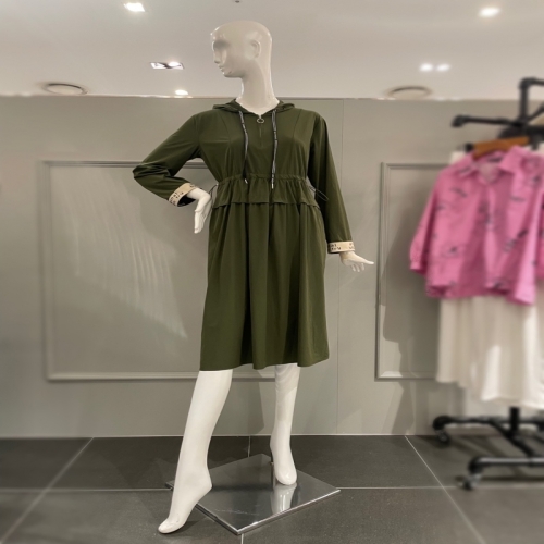 소매단 레터링 후드집업 원피스 MM10OP001HJY