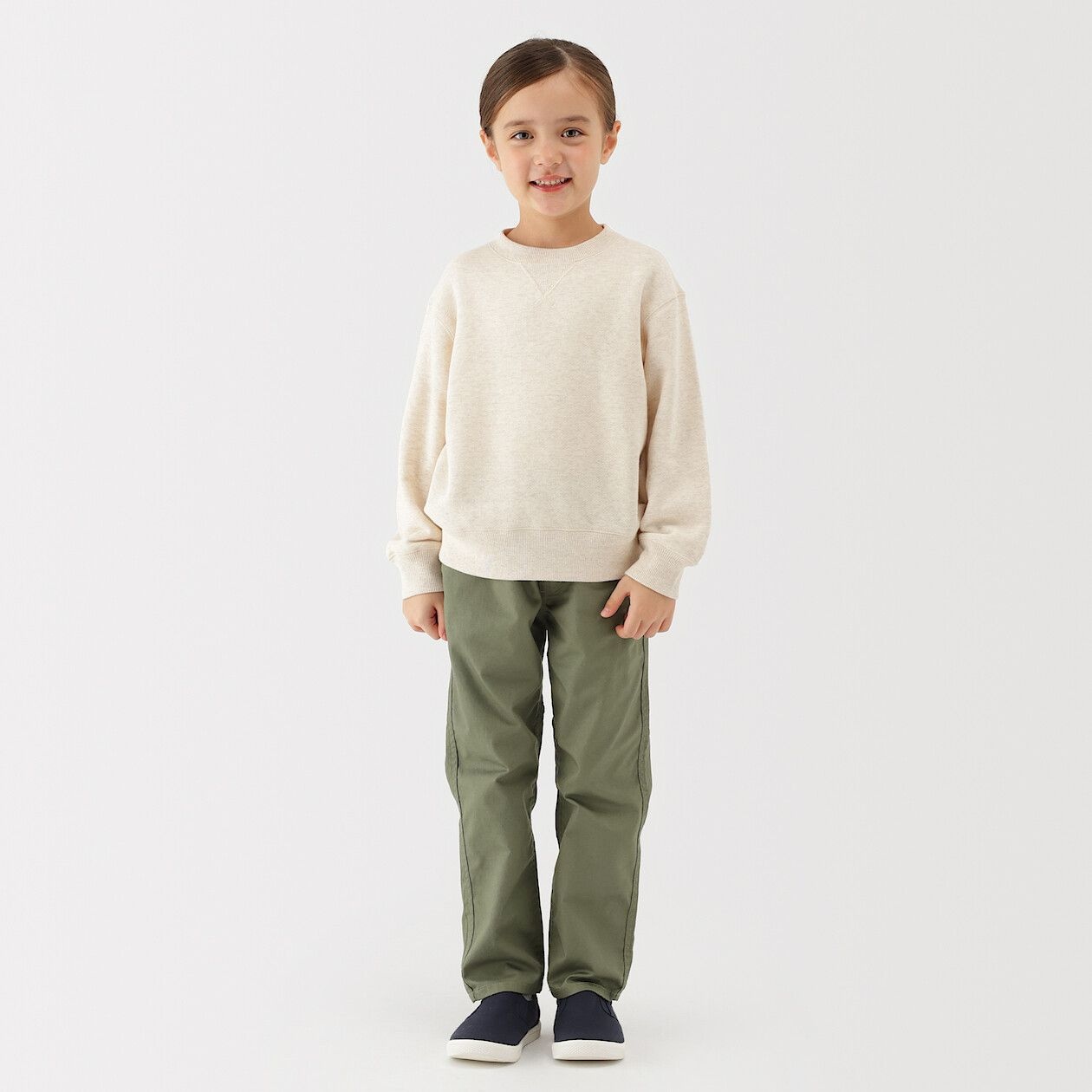 MUJI 키즈 워싱 치노 루즈핏 팬츠 CB1NZA6S