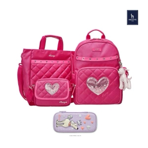  헤지스키즈 20년 신학기 SWEET 윙클윙클 책가방+신발주머니 세트 (HQS60UP71M) [체리핑크]