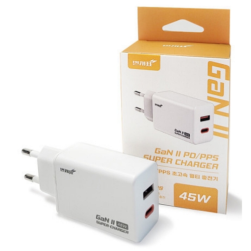 ��ȣ���� ����ǥ PD PPS 45W 2��Ʈ GaN ������ PD45W-CA-WH