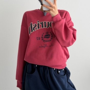 아이우먼 두꺼운플러리쉬맨투맨 MCV742M512 빅사이즈_이미지