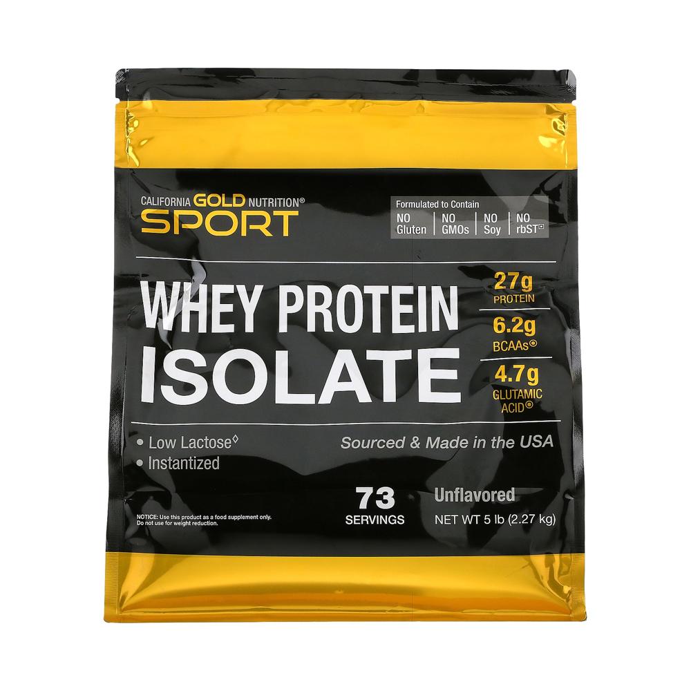 캘리포니아골드뉴트리션 웨이 프로틴 아이솔레이트 무맛 2.27kg (해외) (1개)