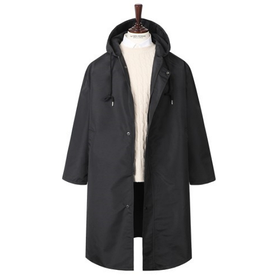 르젠옴므 방수 오버핏 후드 롱 레인코트 LNJK787MO_이미지
