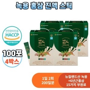 대웅생명과학 녹용 홍삼 진액스틱 10g 100포 (4개)