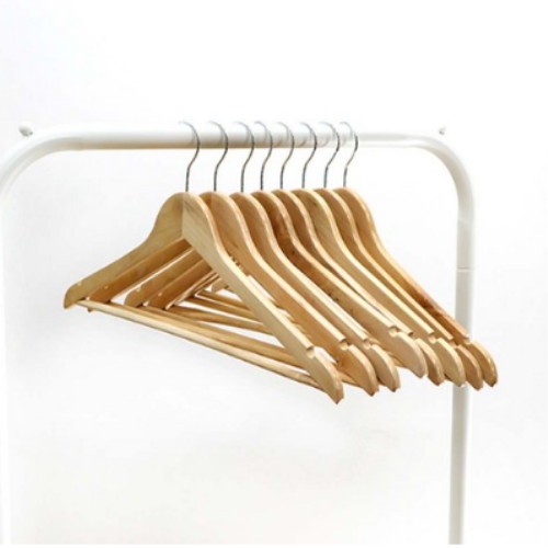 로이코 화이트래빗 원목 옷걸이 내츄럴 (60개)_이미지