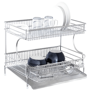 올 스텐 식기 건조대 2단 세로형 기본 설거지 그릇 정리대 주방 싱크대 컵 선반