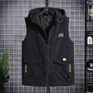 진마니아 HUAXING 남자 겨울 패딩 베스트 빅 사이즈 보온 조끼 4XL-11XL 블랙 10XL