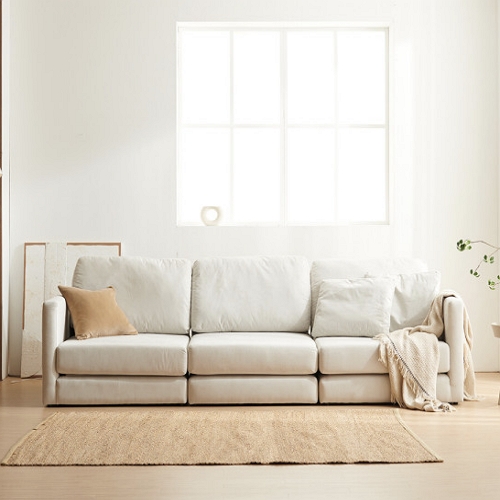 바로크가구 라인 접이식 아쿠아텍스 패브릭 소파베드 4인용