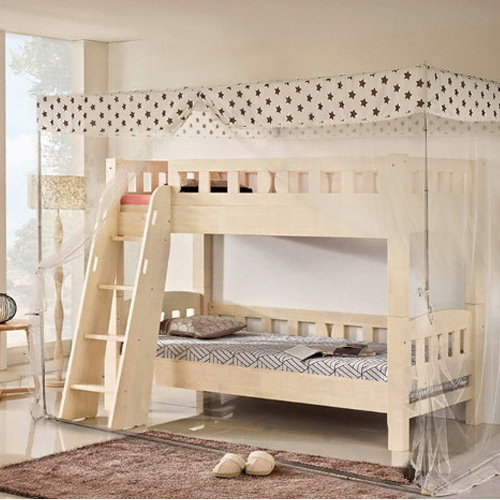 지퍼식 사각모기장 블랙스타 + 스텐봉