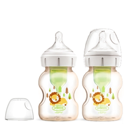 닥터브라운 와이드넥 옵션스 플러스 데코 PPSU 젖병 150ml (2개)_이미지