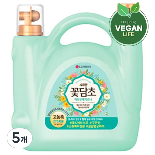 LG생활건강 샤프란 꽃담초 부케가르니 화이트로즈 5.5L (5개)