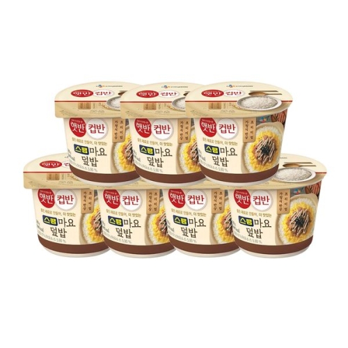 CJ제일제당 햇반 컵반 스팸 마요 덮밥 219g (7개)_이미지