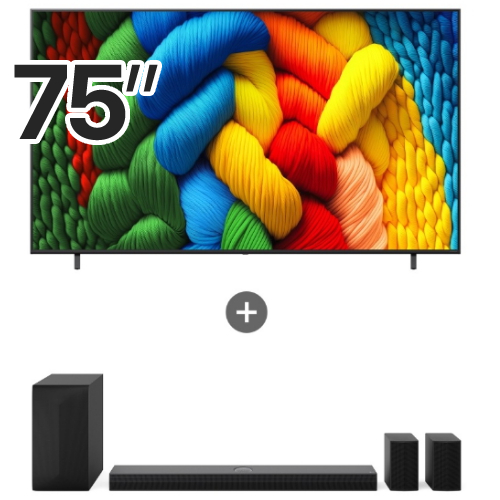 LG전자 나노셀 AI 75NANO80AEA (스탠드+사운드바, S60TR)