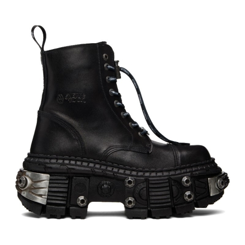 VETEMENTS 남성 블랙 New Rock 디스트로이어 부츠 261669M255000