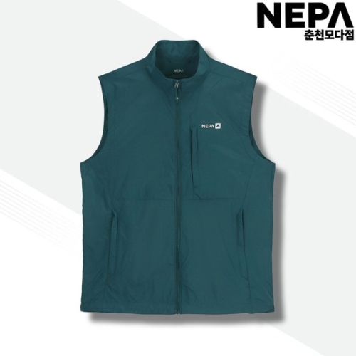 이월 방풍 조끼 봄 여름 경량 우븐조끼 남성 카마 우븐 베스트 7L31401