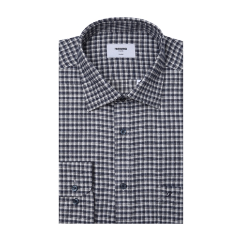 레노마 이중더블컬러 미니체크남방셔츠RPWSG0037NYIN