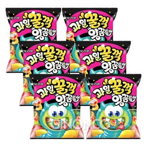 오리온 과일꿀꺽 왕꿈틀이 75g (6개)_이미지
