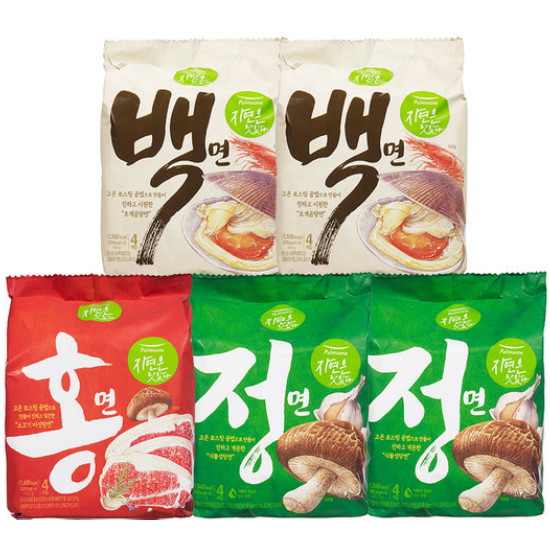 풀무원 자연은 맛있다 정면 102.8g x 8개+백면 101.5g x 8개+홍면 108.8g x 4개 (1개)_이미지