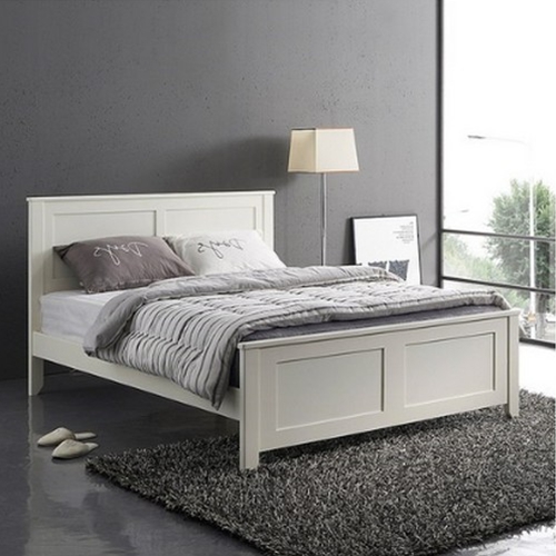 필우드가구 로제 원목 침대 Q (에코독립스프링)_이미지