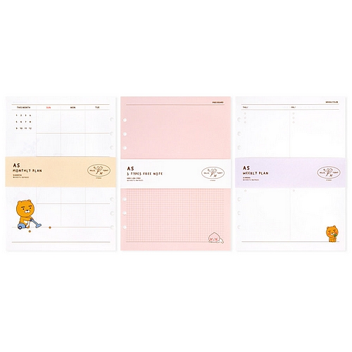 아이콘스 카카오프렌즈 2022 헬로투데이 바인더 다이어리 내지 먼슬리