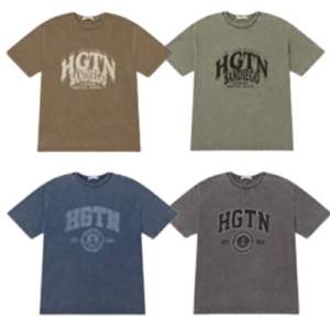 공용 스노우워싱 로고 오버핏 반팔 티셔츠10520-031-414-03_BP 39404_1052003141403