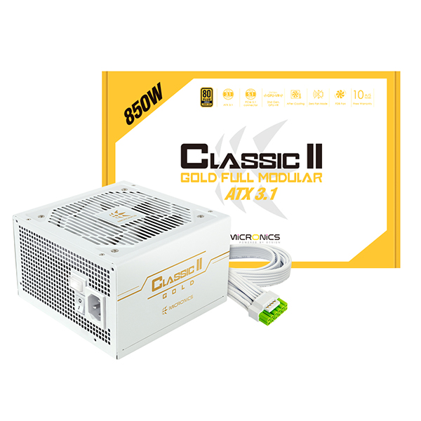 마이크로닉스 Classic II 850W 80PLUS골드 풀모듈러 ATX3.1 화이트_이미지