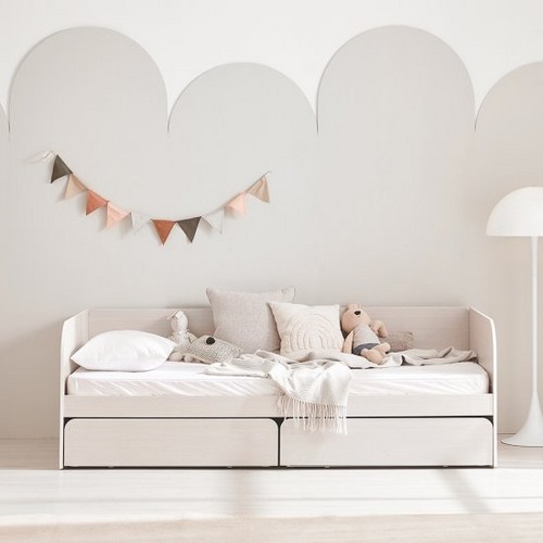 장인가구 뉴피터 저상형 슬라이딩 수납형 침대 S (낮은포켓스프링)_이미지