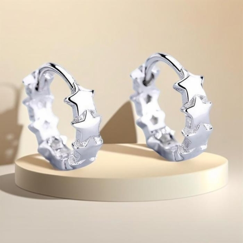 디작소 여성 실버 925 미니 쁘띠 별 스타 링 귀걸이 38642334