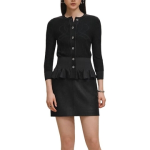 에르메스 Palefroi Remix 가벼운 하프 슬리브 여성 가디건 누아 H5H2725DF0238_이미지