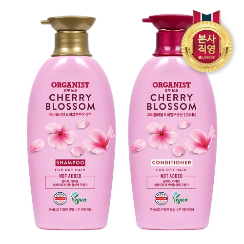 오가니스트 체리블라썸 수분영양  샴푸 500ml+컨디셔너 500ml 2종세트이미지입니다. 누르면 해당 게시물로 새창이동합니다.