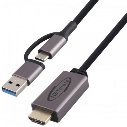 강원전자 NETmate 2in1 미러링 케이블 NM-VR (1m)_이미지