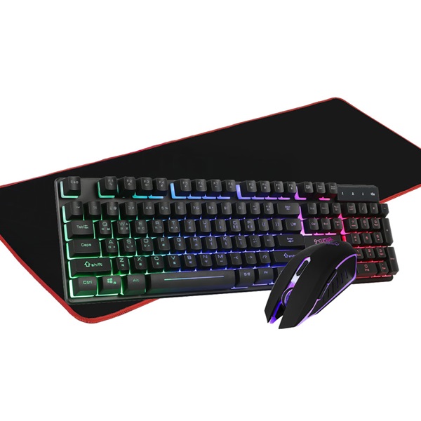 지클릭커 슈퍼히어로 GMK-220 키보드 마우스 세트 with PAD (블랙)_이미지