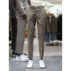 BON S/S 베이지 홑겹 스판 슬림핏 캐주얼 팬츠 BN3MTA355
