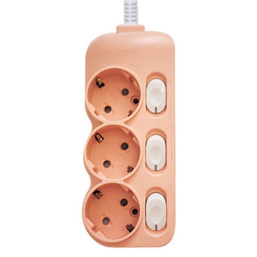 탭앤탭 3구 16A 개별스위치 컬러 멀티탭 스트로베리핑크