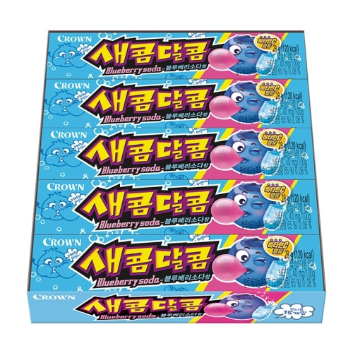 크라운제과 새콤달콤 블루베리소다맛 29g 30개_이미지