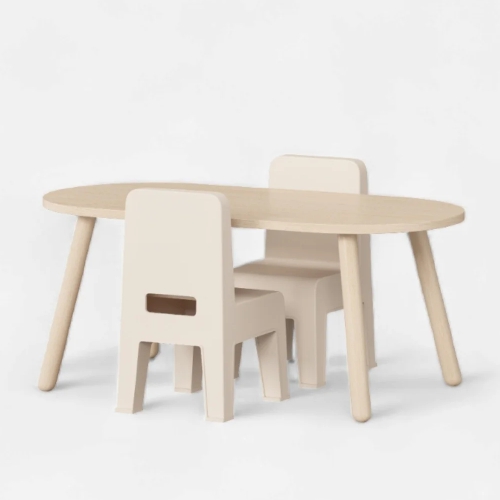 한샘 샘키즈 원목다리형 책상 의자 세트