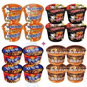 삼양식품 컵라면 4x4세트 큰컵 16개 불닭 간짬뽕 짜짜로니_이미지