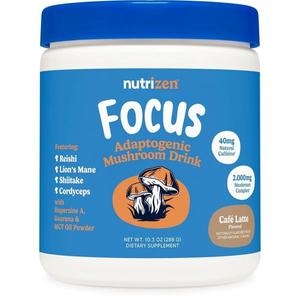 뉴트리코스트 NutriZen™ Focus, 아답토젠 버섯 드링크 카페 라떼 맛 246g (1개)_이미지