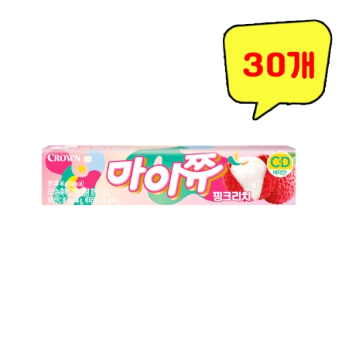 크라운제과 마이쮸 핑크리치 44g (30개)_이미지