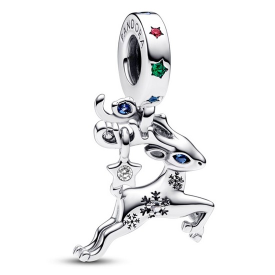 판도라 매지컬 크리스마스 레인디어 댕글 참 792826C01_이미지