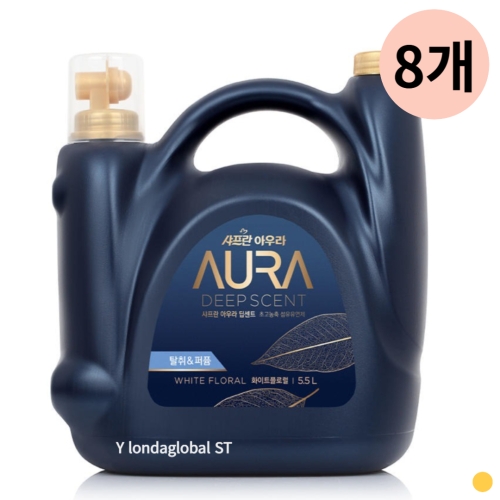 샤프란 아우라 딥센트 화이트플로럴 5.5L (8개)_이미지