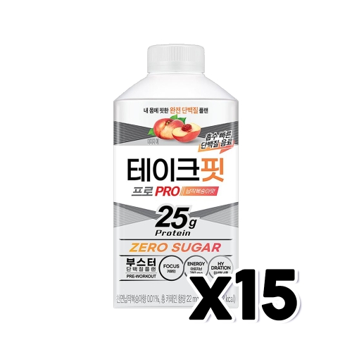 남양유업 테이크핏 프로 납작복숭아 450ml (15개)_이미지