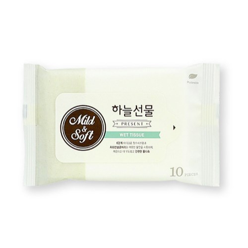 샤인 하늘선물 물티슈 리필형 10매 (1팩)_이미지